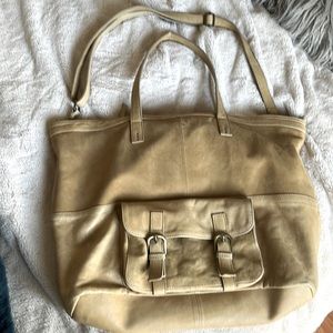 We The Free leather nubuck tote